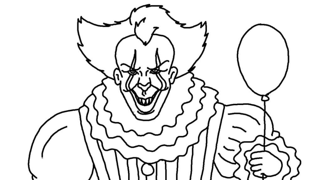 Çocuklar İçin Pennywise Boyama Sayfaları 