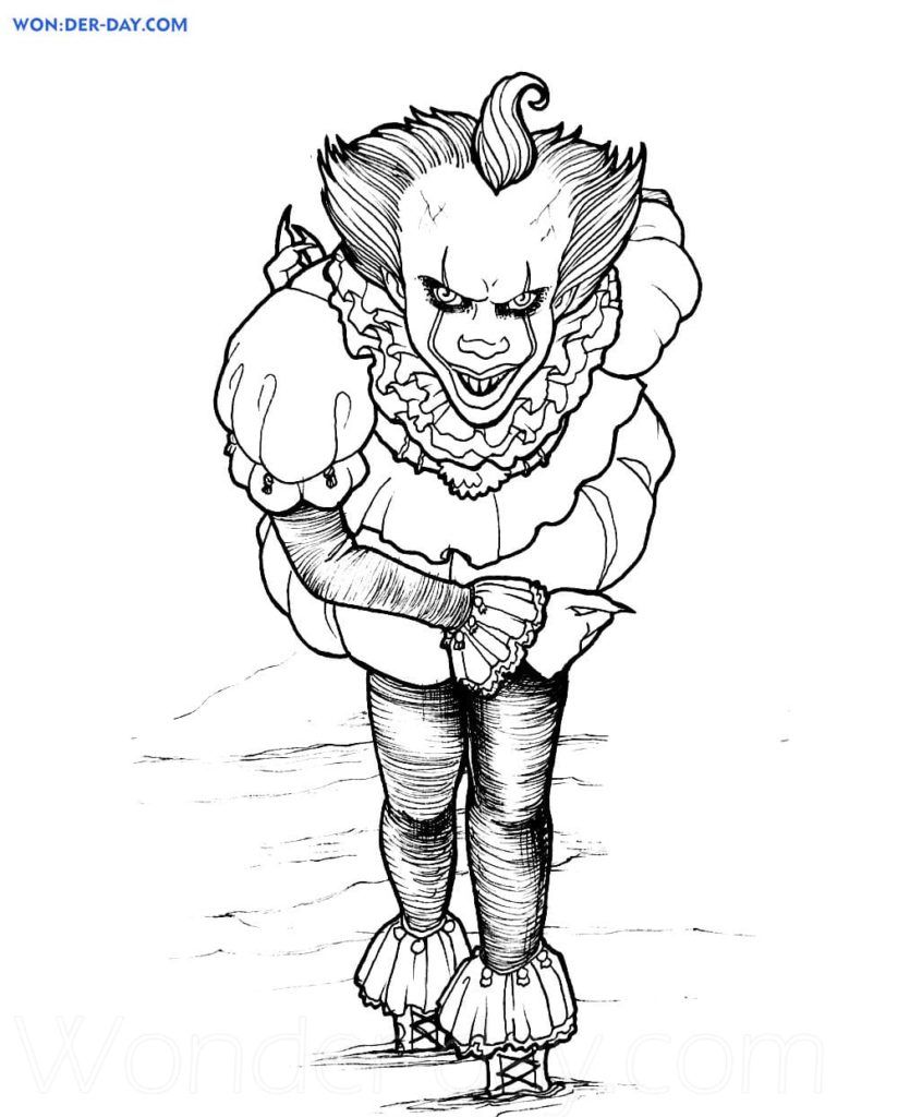 Çocuklar İçin Pennywise Boyama Sayfaları 