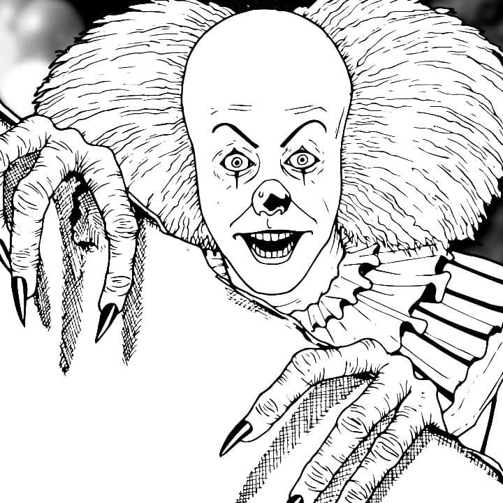 Çocuklar İçin Pennywise Boyama Sayfaları 