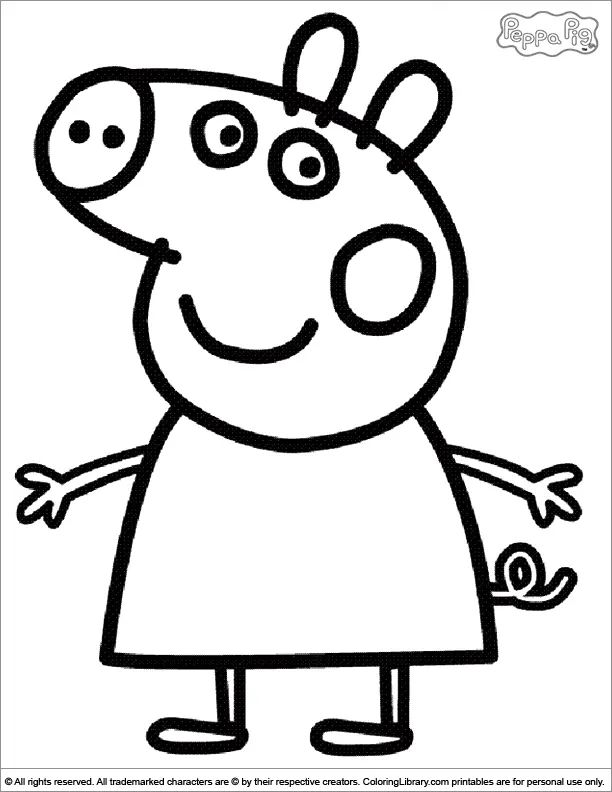 Çocuklar İçin Peppa Pig Boyama Sayfaları 
