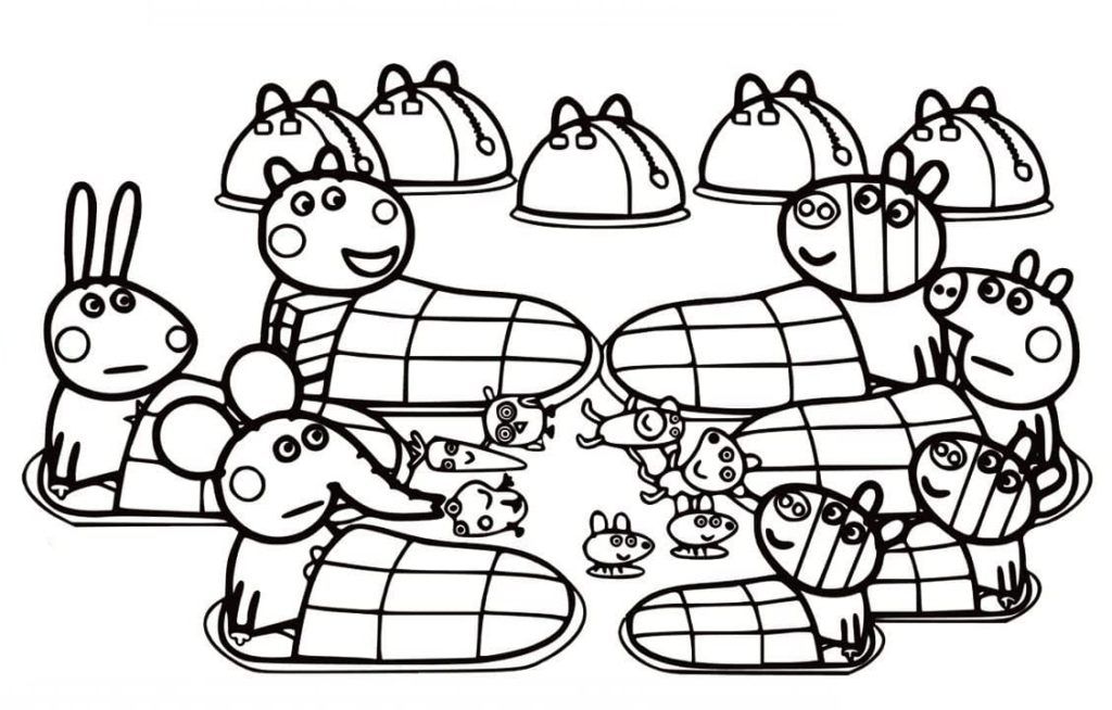 Çocuklar İçin Peppa Pig Boyama Sayfaları 