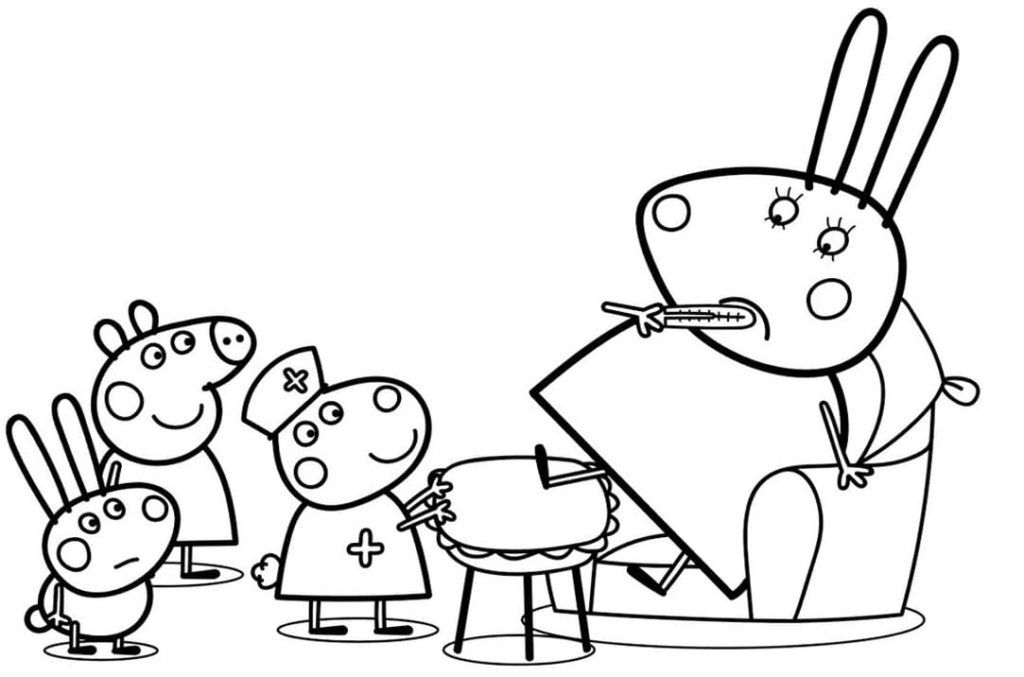 Çocuklar İçin Peppa Pig Boyama Sayfaları 