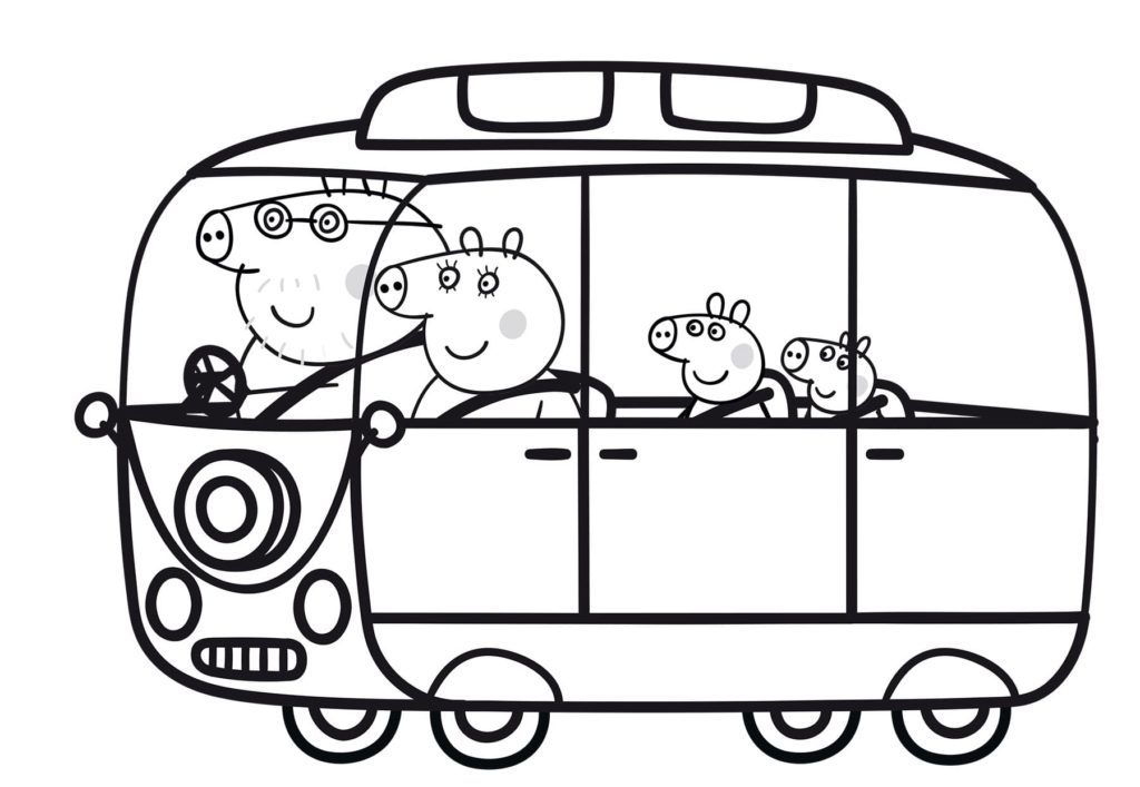 Çocuklar İçin Peppa Pig Boyama Sayfaları 