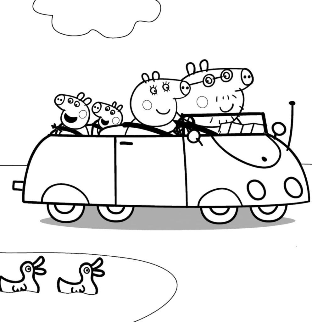 Çocuklar İçin Peppa Pig Boyama Sayfaları 