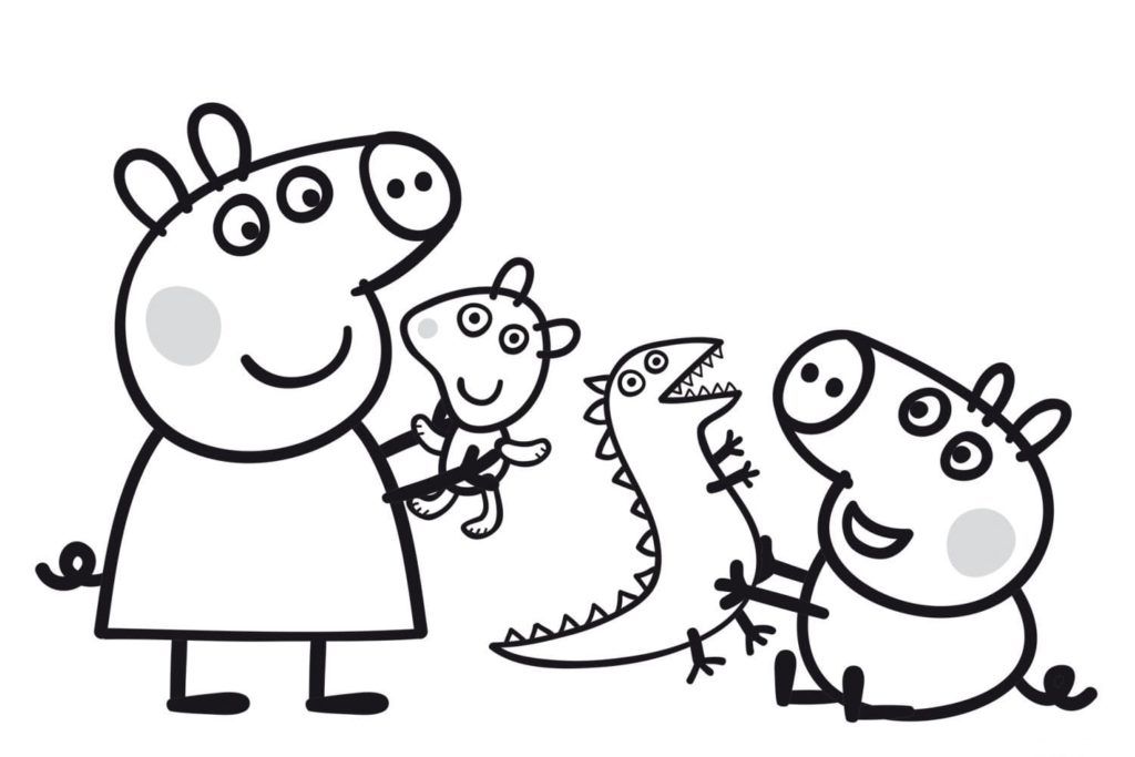 Çocuklar İçin Peppa Pig Boyama Sayfaları 