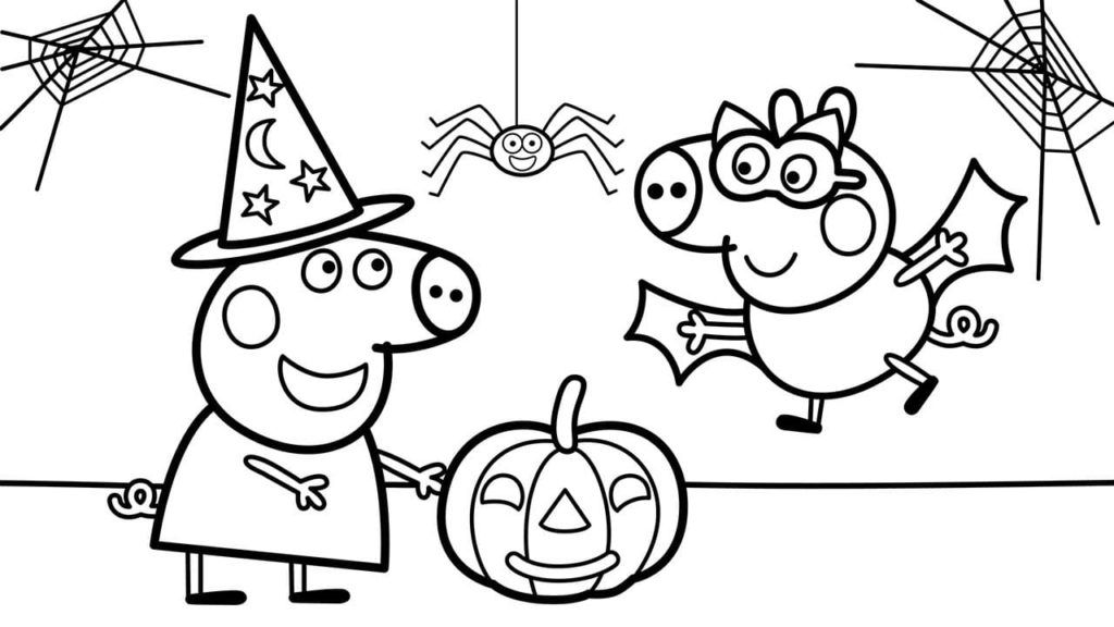 Çocuklar İçin Peppa Pig Boyama Sayfaları 