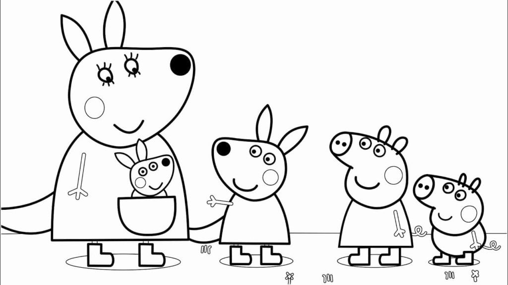 Çocuklar İçin Peppa Pig Boyama Sayfaları 