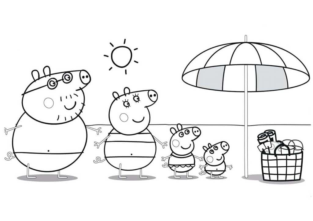 Çocuklar İçin Peppa Pig Boyama Sayfaları 