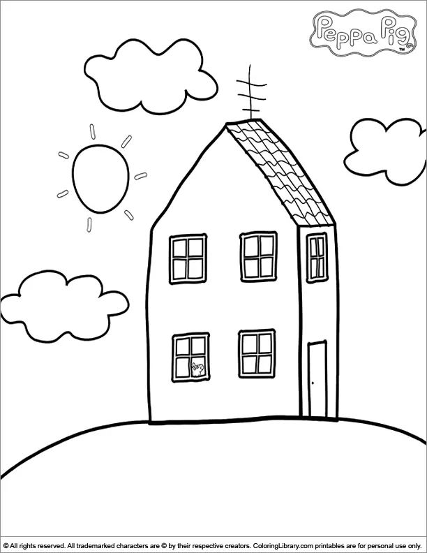 Çocuklar İçin Peppa Pig Boyama Sayfaları 