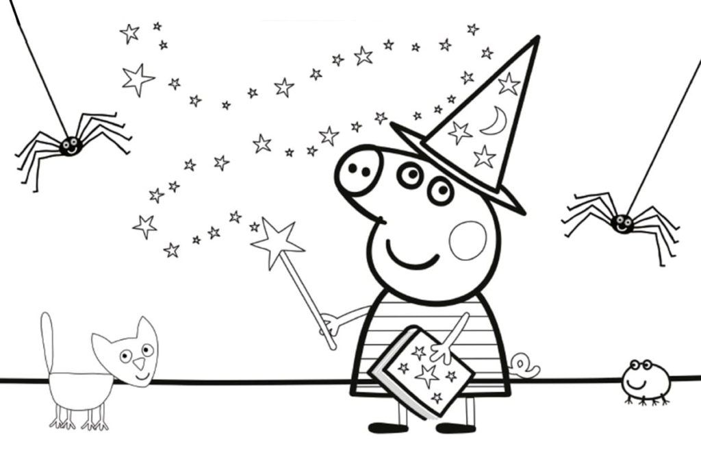 Çocuklar İçin Peppa Pig Boyama Sayfaları 