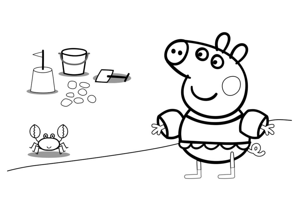 Çocuklar İçin Peppa Pig Boyama Sayfaları 