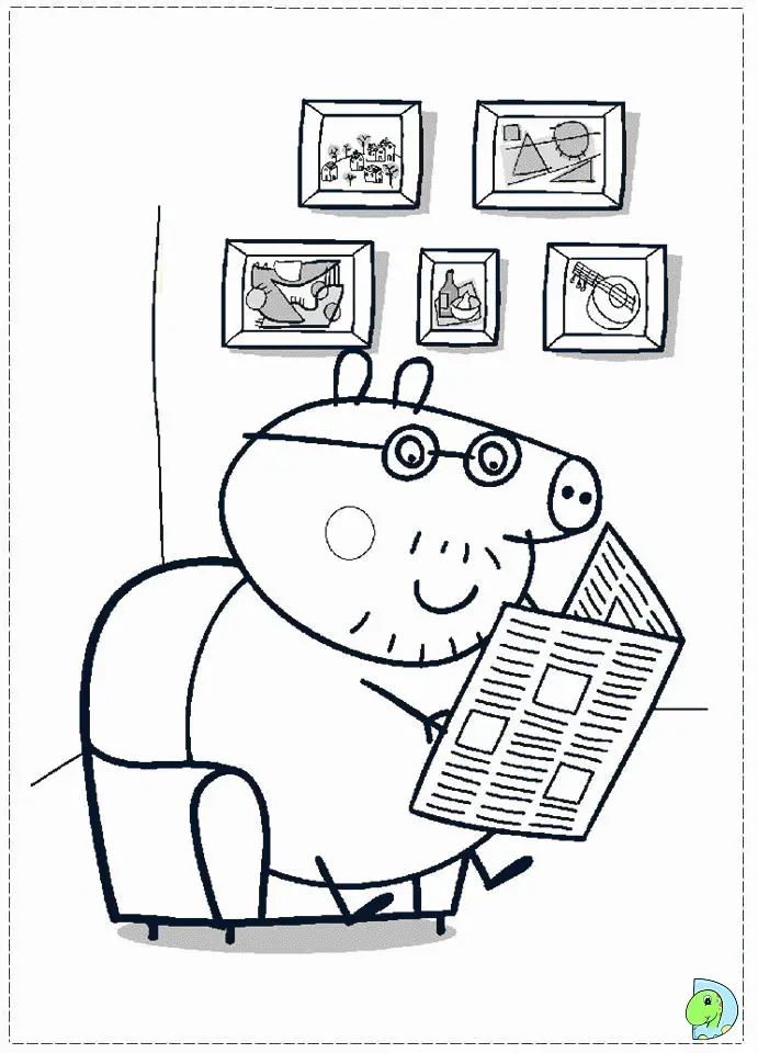 Çocuklar İçin Peppa Pig Boyama Sayfaları 