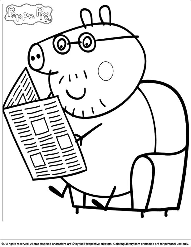 Çocuklar İçin Peppa Pig Boyama Sayfaları 