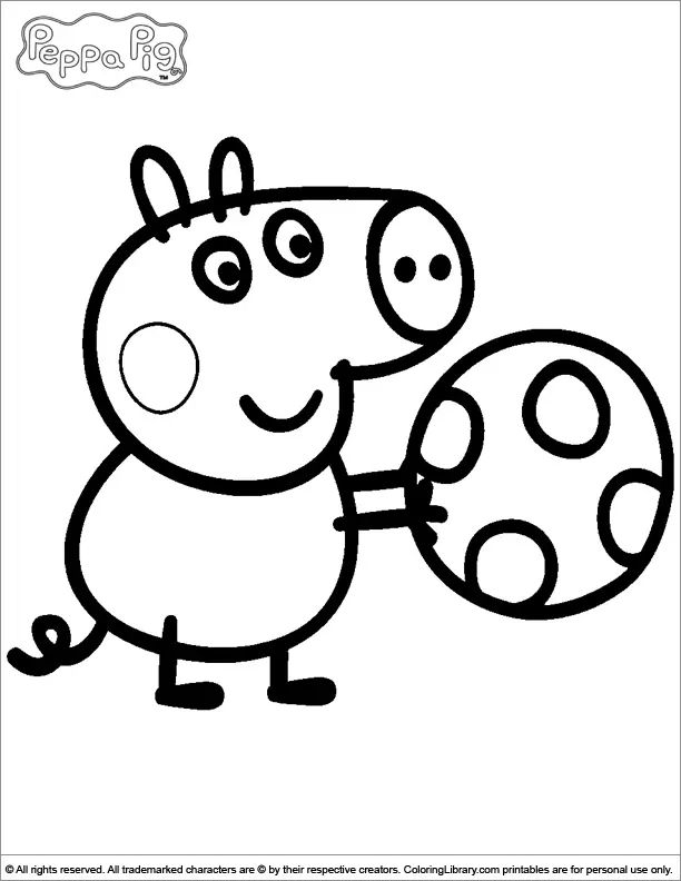 Çocuklar İçin Peppa Pig Boyama Sayfaları 