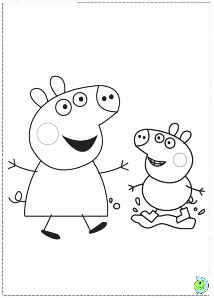 Çocuklar İçin Peppa Pig Boyama Sayfaları 