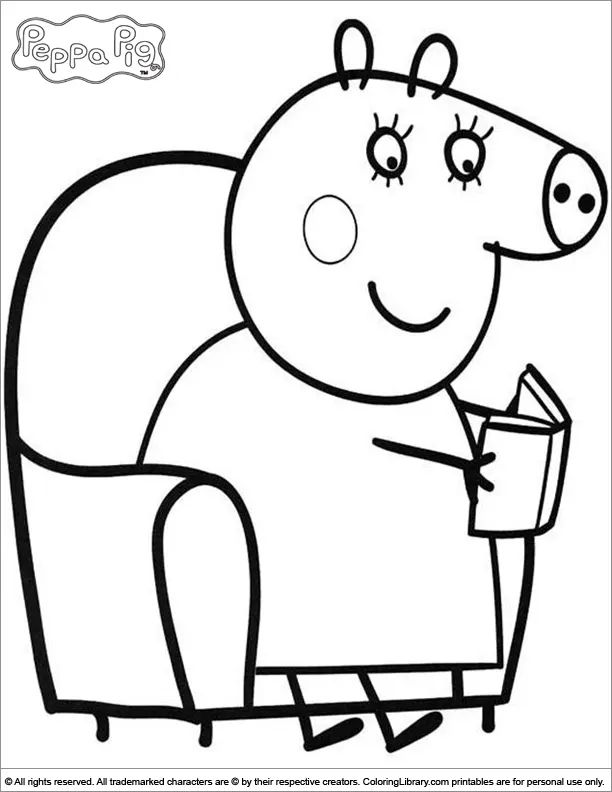 Çocuklar İçin Peppa Pig Boyama Sayfaları 