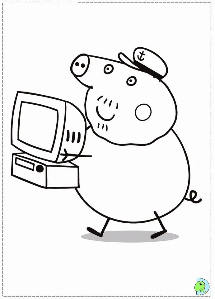 Çocuklar İçin Peppa Pig Boyama Sayfaları 