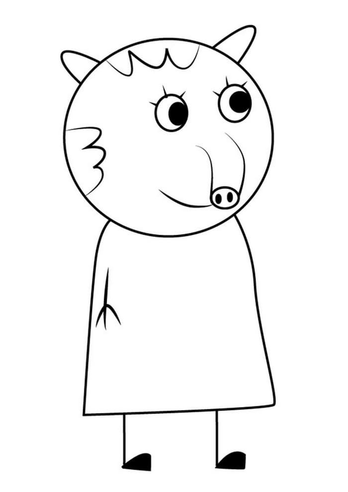 Çocuklar İçin Peppa Pig Boyama Sayfaları 
