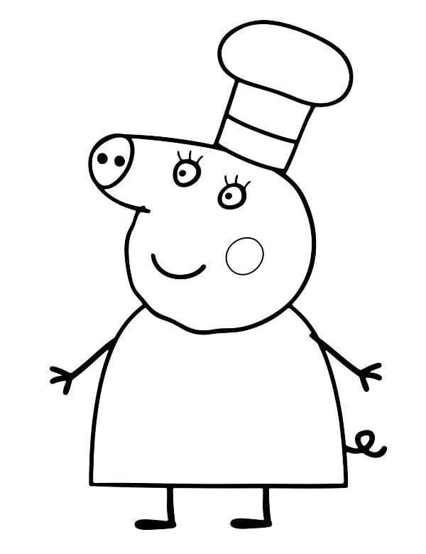 Çocuklar İçin Peppa Pig Boyama Sayfaları 