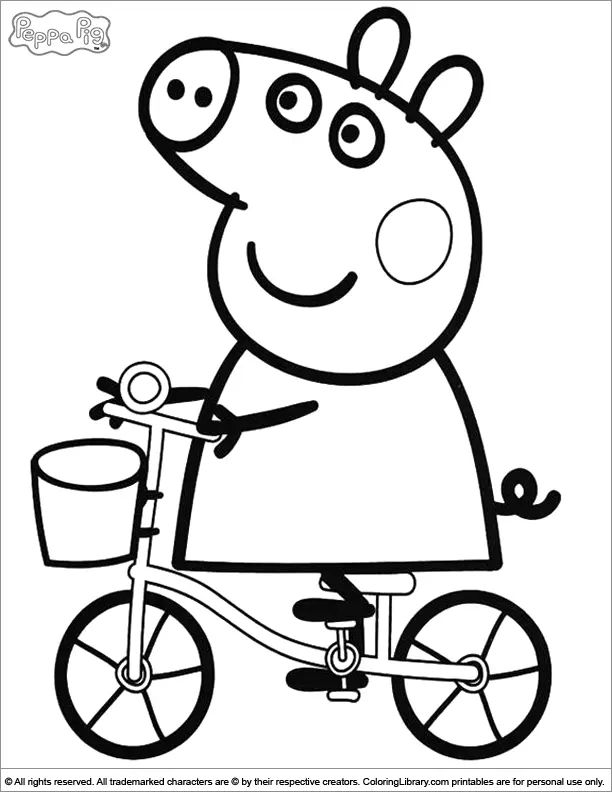 Çocuklar İçin Peppa Pig Boyama Sayfaları 