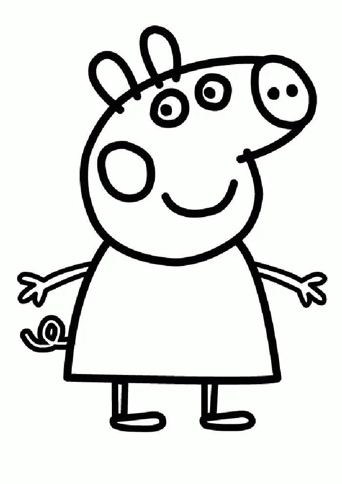Çocuklar İçin Peppa Pig Boyama Sayfaları 