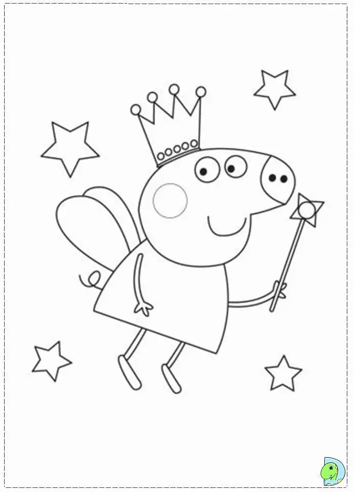 Çocuklar İçin Peppa Pig Boyama Sayfaları 