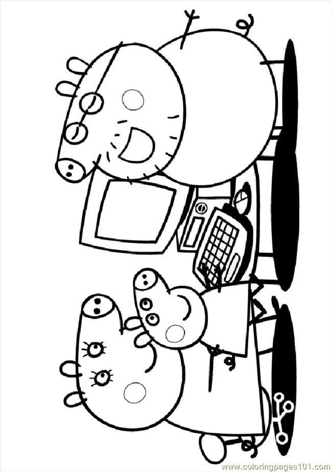 Çocuklar İçin Peppa Pig Boyama Sayfaları 