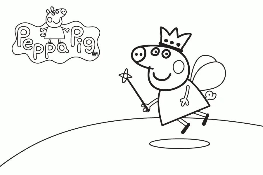 Çocuklar İçin Peppa Pig Boyama Sayfaları 