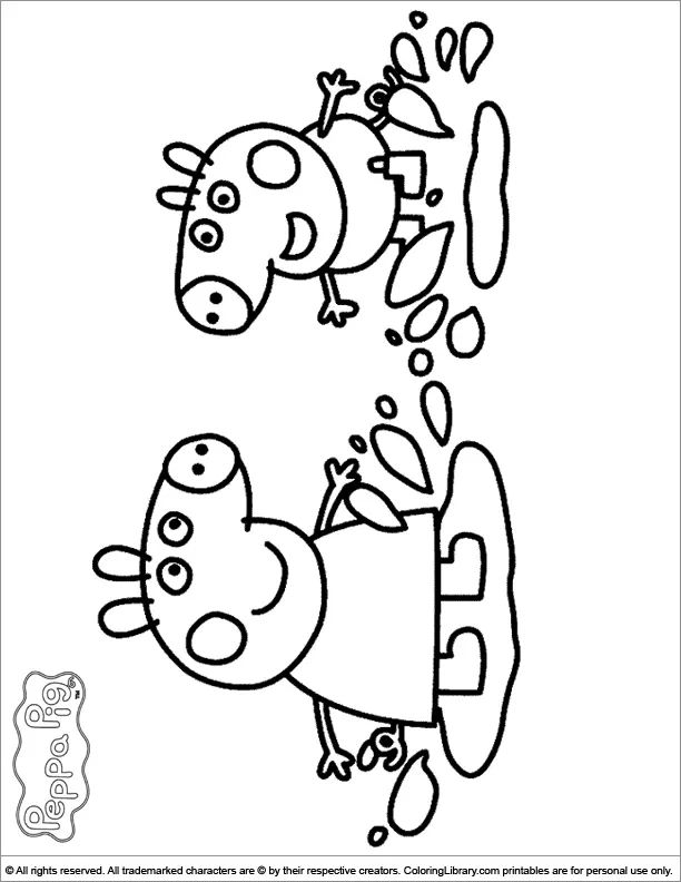 Çocuklar İçin Peppa Pig Boyama Sayfaları 