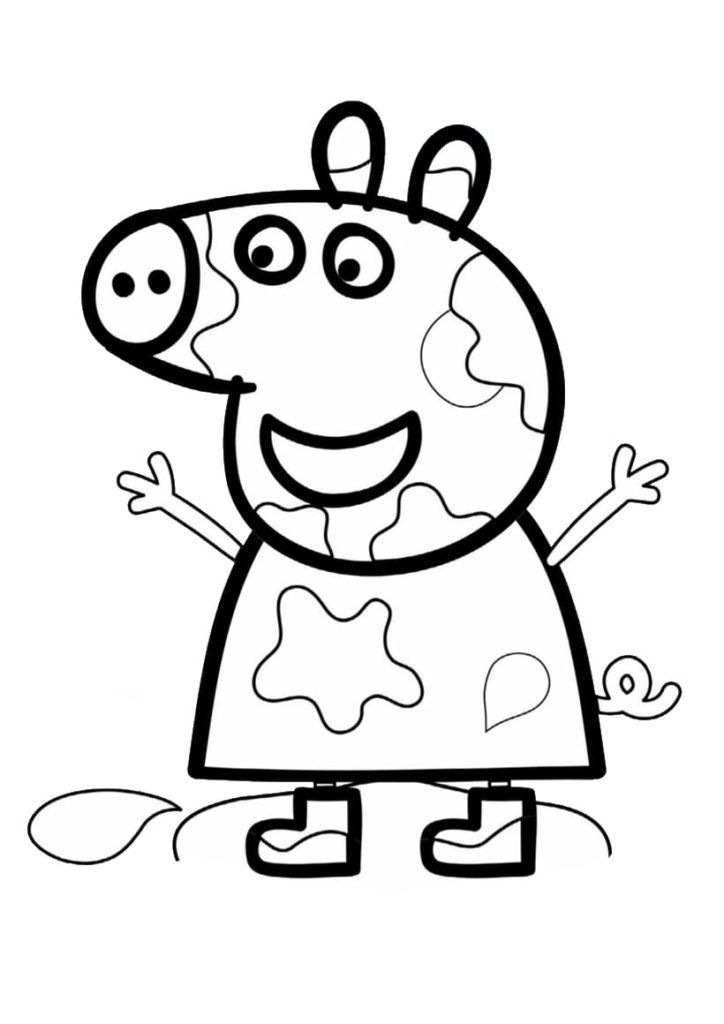 Çocuklar İçin Peppa Pig Boyama Sayfaları 