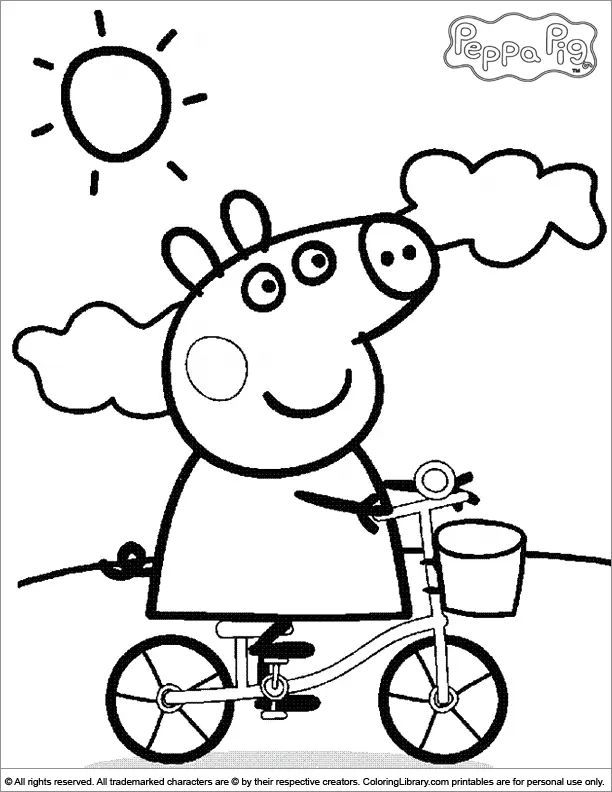 Çocuklar İçin Peppa Pig Boyama Sayfaları 