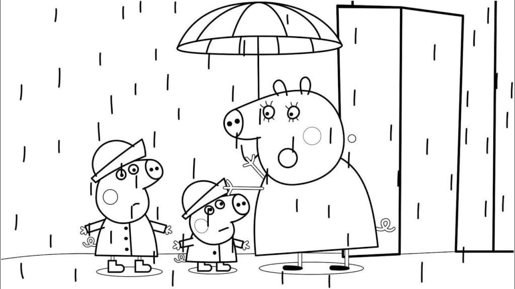 Çocuklar İçin Peppa Pig Boyama Sayfaları 