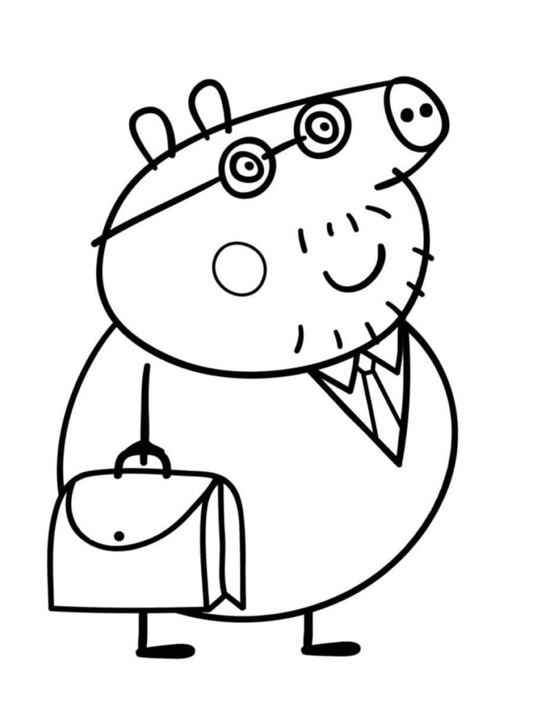 Çocuklar İçin Peppa Pig Boyama Sayfaları 