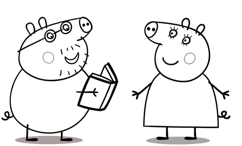 Çocuklar İçin Peppa Pig Boyama Sayfaları 