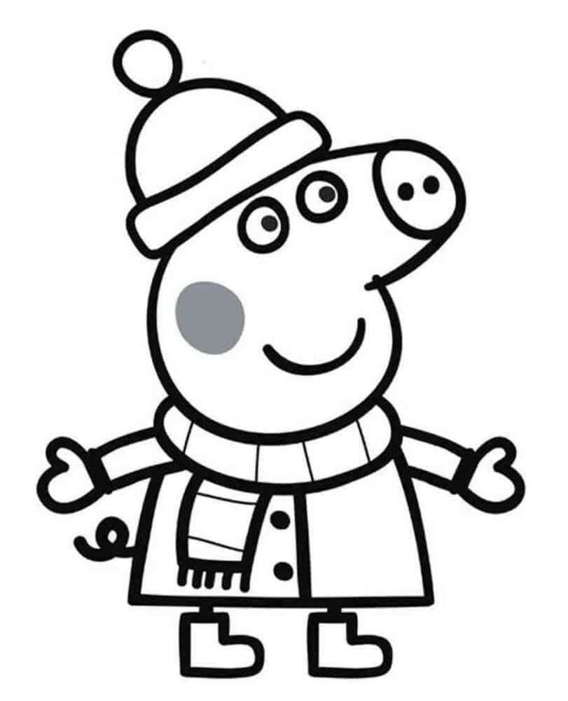Çocuklar İçin Peppa Pig Boyama Sayfaları 