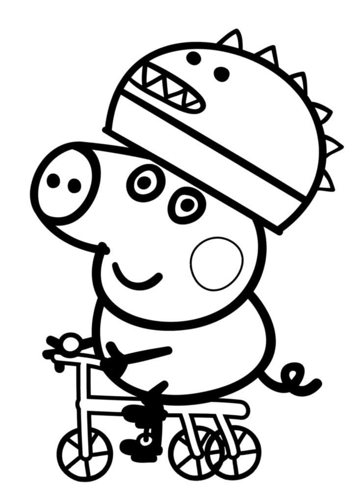Çocuklar İçin Peppa Pig Boyama Sayfaları 