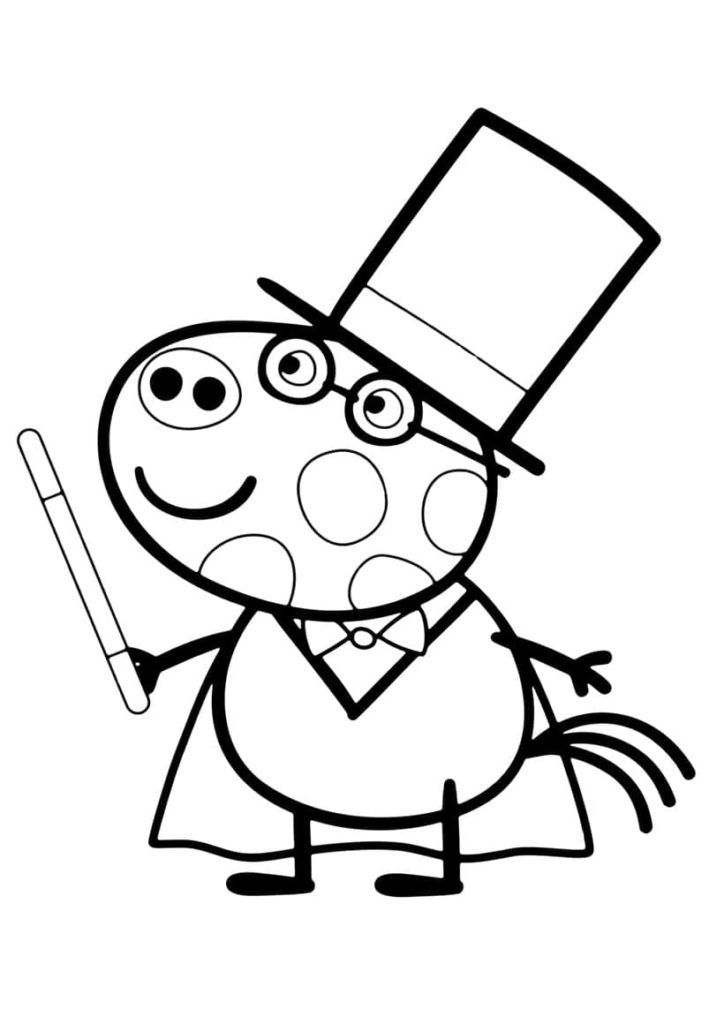 Çocuklar İçin Peppa Pig Boyama Sayfaları 