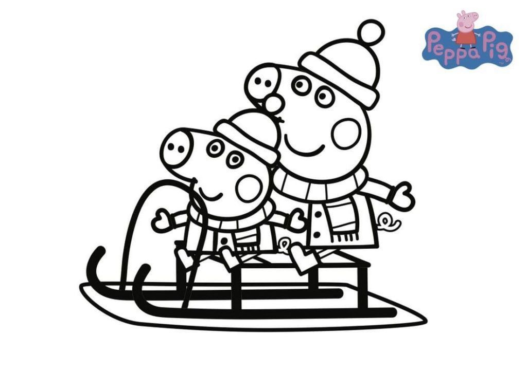 Çocuklar İçin Peppa Pig Boyama Sayfaları 