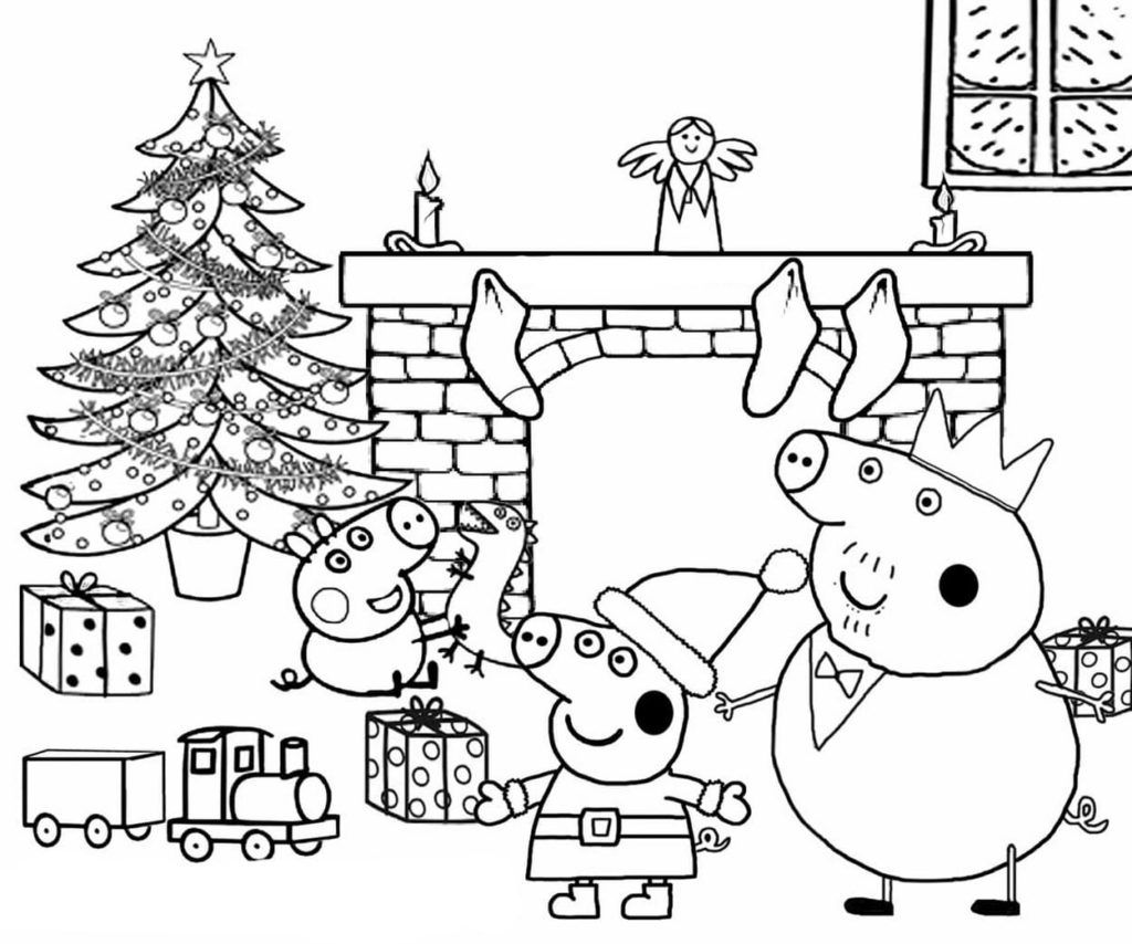Çocuklar İçin Peppa Pig Boyama Sayfaları 