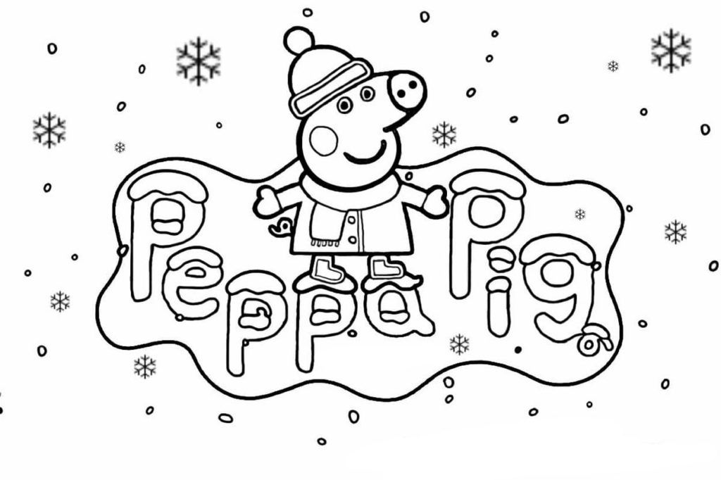 Çocuklar İçin Peppa Pig Boyama Sayfaları 