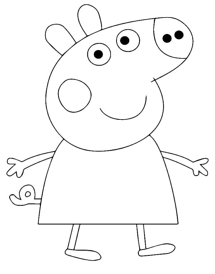 Çocuklar İçin Peppa Pig Boyama Sayfaları 