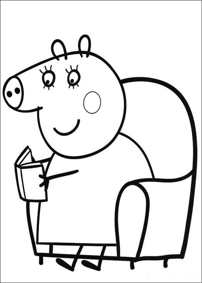 Çocuklar İçin Peppa Pig Boyama Sayfaları 