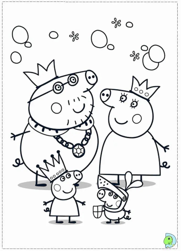 Çocuklar İçin Peppa Pig Boyama Sayfaları 