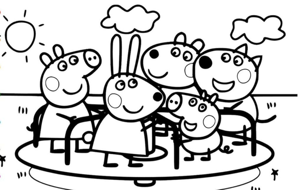 Çocuklar İçin Peppa Pig Boyama Sayfaları 