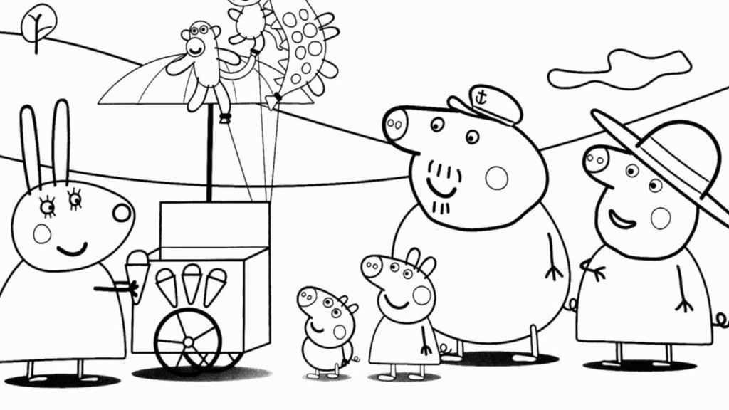 Çocuklar İçin Peppa Pig Boyama Sayfaları 