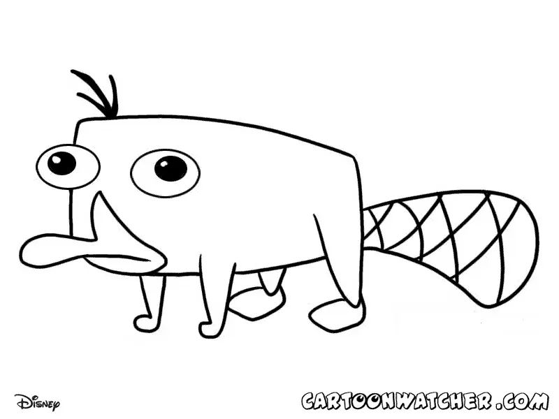Çocuklar İçin Perry The Platypus Boyama Sayfaları 