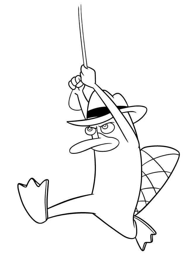 Çocuklar İçin Perry The Platypus Boyama Sayfaları 