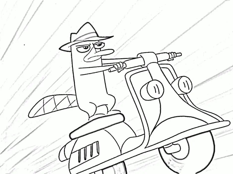 Çocuklar İçin Perry The Platypus Boyama Sayfaları 