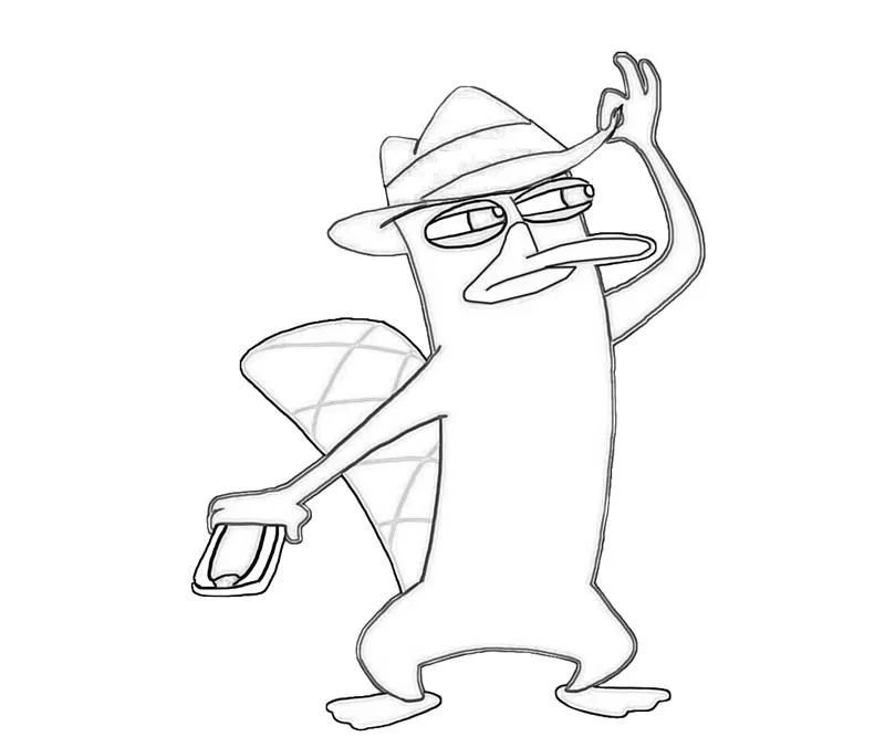 Çocuklar İçin Perry The Platypus Boyama Sayfaları 
