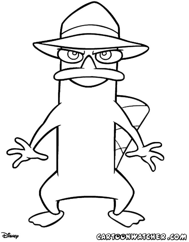 Çocuklar İçin Perry The Platypus Boyama Sayfaları 